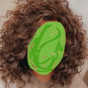 Lace free Wig curly dark brown with caramel highlights